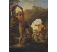 PMEFGJDPE Famoso Stampa Tela Poster Artistico Poster Acis y Galacia de Pompeo Girolamo Batoni per L'arredamento Della Camera da Letto 60x90cm