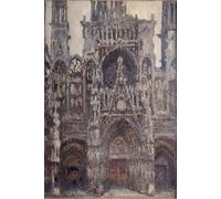 PMEFGJDPE Famoso Stampa Tela Poster Artistico Poster Catedral de Rouen el portal Armonía marrón Óleo sobre lienzo de Claude Monet per L'arredamento Della Camera da Letto 60x90cm