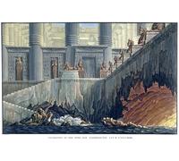 PMEFGJDPE Famoso Stampa Tela Poster Artistico Poster Diseño egipcio para el Acto Ii Escena Xxviii de la Ópera 'la flauta de Karl Friedrich Schinkel per L'arredamento Della Camera da Letto 60x90cm