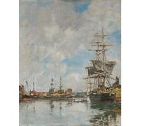 PMEFGJDPE Famoso Stampa Tela Poster Artistico Poster El de Deauville de Eugene Louis Boudin per L'arredamento Della Camera da Letto 60x90cm