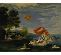 PMEFGJDPE Famoso Stampa Tela Poster Artistico Poster El rapto de Europa de Francesco Albani per L'arredamento Della Camera da Letto 60x90cm