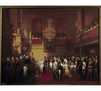 PMEFGJDPE Famoso Stampa Tela Poster Artistico Poster la boda del rey Leopoldo I con la princesa Luisa de Orleans en Compiegne por Desire Court per L'arredamento Della Camera da Letto 60x90cm