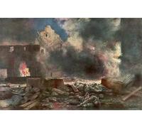 PMEFGJDPE Famoso Stampa Tela Poster Artistico Poster La Granja Lessard Entre Marizy y Neuilly Saint Front Francia Julio por Francois Flameng per L'arredamento Della Camera da Letto 60x90cm