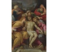 PMEFGJDPE Famoso Stampa Tela Poster Artistico Poster Lamentación de Cristo con San Juan María Magdalena de Francesco Albani per L'arredamento Della Camera da Letto 60x90cm