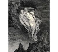 PMEFGJDPE Famoso Stampa Tela Poster Artistico Poster las Cantolinas del Infierno Gustave Dore per L'arredamento Della Camera da Letto 60x90cm