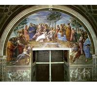 PMEFGJDPE Famoso Stampa Tela Poster Artistico Poster Parnaso de la Stanzaa Segnatura de Raffaello Sanzio Raphael per L'arredamento Della Camera da Letto 60x90cm