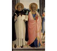 PMEFGJDPE Famoso Stampa Tela Poster Artistico Poster Poliptyx de Santo Domingo que representa a una dama y un niño con santos de Fra Angelico per L'arredamento Della Camera da Letto 60x90cm