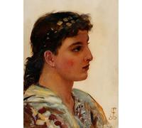PMEFGJDPE Famoso Stampa Tela Poster Artistico Poster Princesa Helen Randis Singh por Edwin Longsden Long per L'arredamento Della Camera da Letto 60x90cm