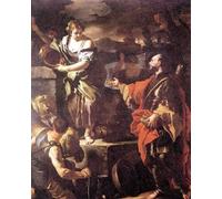 PMEFGJDPE Famoso Stampa Tela Poster Artistico Poster Rebecca y Eleazer de Francesco Solimena per L'arredamento Della Camera da Letto 60x90cm