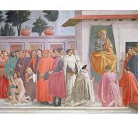 PMEFGJDPE Famoso Stampa Tela Poster Artistico Poster Resurrección del Hijo de Teófilo y San Pedro entronizado por Filippino Lippi per L'arredamento Della Camera da Letto 60x90cm