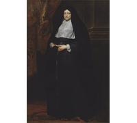 PMEFGJDPE Famoso Stampa Tela Poster Artistico Poster Retrato de la princesa Isabel Clara Eugenia porVan Dyck per L'arredamento Della Camera da Letto 60x90cm