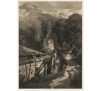 PMEFGJDPE Famoso Stampa Tela Poster Artistico Poster Simplon Road Meillerie France de Alexandre Calame per L'arredamento Della Camera da Letto 60x90cm