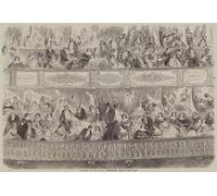 PMEFGJDPE Famoso Stampa Tela Poster Artistico Poster un boceto en la ópera italiana de París por Gustave Dore per L'arredamento Della Camera da Letto 60x90cm