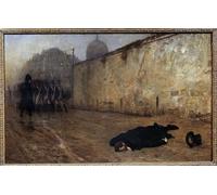 PMEFGJDPE Poster Murale Poster Parete Quadri la ejecución del mariscal Michel Ney a las nueve de la mañana de diciembre de Jean Leon Gerome per la Decorazione Domestica dell'ufficio 60x90cm