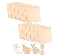 PMELCXD Compensato, 12 Pezzi 200 * 200 * 1.5 mm, Fai Da Te Fatto a Mano, Pirografia, Tavola Modello Casa, Pannelli di Legno