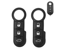 PMELCXD Telecomando a 3 Pulsanti Nero 3 Tasti in Silicone Nero Compatibile Con Fiat Punto - Stilo - Panda - 500 -500L - Lancia Delta, 2 Pezzi