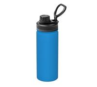 Pmhmer Borraccia termica sportiva in tinta unita blu, 510 ml, leggera e a prova di perdite, adatta per viaggi di fitness all'aperto, semplice ed elegante.