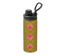 Pmhmer Funny Face Peach - Borraccia sportiva isolata, leggera e a prova di perdite, adatta per attività all'aria aperta, fitness, viaggi, semplice ed elegante.