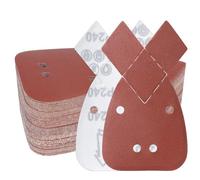 PMIQSA 100 Pezzi Abrasivi per Levigatrice Mouse 93x168mm Fogli Abrasivi a 4 fori a Strappo Assortiti 240 Grana per Levigare e Lucidare