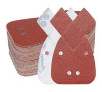 PMIQSA 70 Pezzi Abrasivi per Levigatrice Mouse 93x168mm Fogli Abrasivi a 4 fori a Strappo Assortiti 40 Grana per Levigare e Lucidare