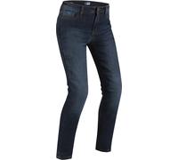 PMJ Caféracer Jeans da moto donna, blu scuro, Taglia 34