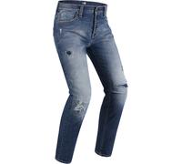 PMJ Street Jeans da moto, Blue Stone Wash, Taglia 30