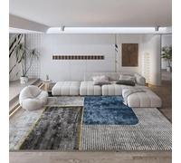Pmnadfdag Tappeto Salotto 200 x 300 cm Grande Antiscivolo e Lavabile,Camera da Letto Sala da Pranzo Tappeto Pelo Corto Moderno Grigio di Giunture Geometriche