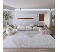 Pmnadfdag Tappeto Salotto 200 x 300 cm Grande Antiscivolo e Lavabile,Camera da Letto Sala da Pranzo Tappeto Pelo Corto Moderno Grigio di Giunture Geometriche