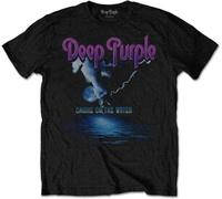 PMNXCVS Deep Purple Smoke on The Water Circle Slim Fit T-Shirt Black, Colore 16, XL