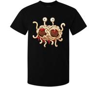 PMNXCVS Flying Spaghetti Monster Colorful Art Men's (Woman'S Available) T Shirt Black, Colore 11, S