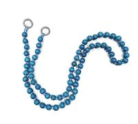 Pmnzdy Catena per Cellulare con Perline in Legno Universali Cordino Collana Decorativa Telefono Perle di Legno Catena con Fibbia Metallo per Smartphone e Custodia per Cellulare Blu