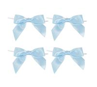 Pmnzdy Fiocchi con filo, 20 pezzi, 9 × 9 cm, nastro di raso fatto a mano, nastro di raso per matrimoni, confezioni regalo, fai da te, compleanno, decorazione per torte, azzurro, 1#
