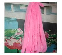Pmnzdy Nastro in pelliccia sintetica di coniglio, 3 metri, passamontagna in peluche, per lavori di bricolage, accessori per abbigliamento, decorazione fai da te, rosa brillante, 5 cm