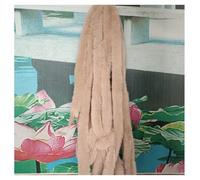 Pmnzdy Nastro in pelliccia sintetica di coniglio, 3 metri, passamontagna in peluche, per lavori di bricolage, accessori per abbigliamento, decorazione fai da te, kaki chiaro, 5 cm