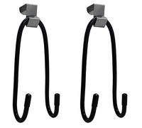 Pmsanzay Confezione da 2 ganci sopra la porta, ganci con gomma per evitare graffi, organizer resistente per soggiorno, bagno, camera da letto, cucina, vestiti, asciugamani, cappelli, cappotti, borse,