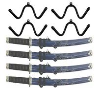 Pmsanzay Confezione da 4 mini supporti da parete per spada, gancio per spada, staffa per appendere la spada - Robusto ma abbastanza flessibile per adattarsi a lame di qualsiasi dimensione e stile