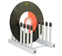 Pmsanzay Stendibiancheria per dischi in vinile, supporto per la pulizia, con ripiano in silicone (conserva i tuoi dischi senza graffi) - può contenere fino a 6 album, per dischi da 30,5
