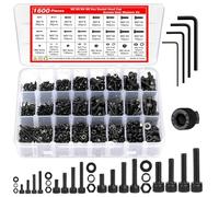 Pmueuff Set di Viti Esagono Incassato, 1600 Pezzi Viti a Testa Cilindrica In Acciaio Legato Vite e Bulloni e Dadi Set M2 M3 M4 M5 Viti a Testa Esagonale Kit con Chiave Esagonale, Bulloni e Rondelle