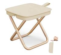 Pmueuff Sgabello Pieghevole, Sedile Pieghevole Portatile Mini Sedia Pieghevole Leggero Sgabello Piccolo da Campeggio Portatile Camping Sgabello con Borsa Portaoggetti per Pesca, Campeggio, Viaggi