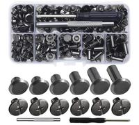 Pmueuff Viti Per Rilegatura, 110 Pezzi Set di Viti Chicago per Rilegatura M5 Viti di Collegamento Rivetti a Vite Metalliche per Fai Da Te in Pelle, Borse, Artigianato, Colletto, Stoviglie, Bagagli