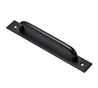 PMYIEXILA Maniglia per porta in lega di alluminio, maniglie per porte nere, porta da fienile, cancello da giardino, capannone, maniglie per porte interne per cancelli da giardino, maniglia per