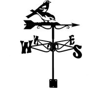 PMYIEXILA Segnavento in metallo a forma di banderuola per tettuccio in acciaio inox, indicatore di direzione soffiato dal vento, decorazione per esterni