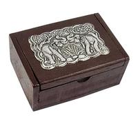 PMYIEXILA Urna funeraria in legno per ceneri umane, piccola urna decorativa per ricordo, urna funeraria creativa con elefante, piccola