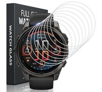 Pnakqil 8 Pezzi Vetro Temperato per Garmin Fenix 8 51mm/Garmin Fenix 7X 51mm/7X Solar/Sapphire Solar Pellicola Protettiva,Durezza 9H Antigraffio Senza Bolle HD Trasparente Vetrino Protezione