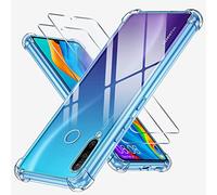 Pnakqil Cover per Huawei P30 Lite/Nova 4e Custodia, con 2 Pezzi Pellicola Vetro Temperato Compatibile con Huawei P30 Lite, Cover Trasparente Ultra Sottile Silicone Antiurto AntiGraffio[6.15 Pollici]