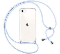 Pnakqil Cover per iPhone 8/iphone SE 2020/iPhone 7/SE 2022 con Cordino, Trasparente Custodia con Laccio Tracolla Cellulare Girocollo Collana Protettiva per iPhone 8 4.7", Viola