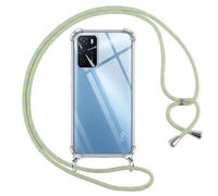 Pnakqil Cover per Oppo A16/A16s/A54s con Cordino, Trasparente Custodia con Laccio Tracolla Cellulare Girocollo Collana Protettiva per Oppo A16/A16s/A54s 6.52", Verde