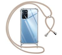 Pnakqil Cover per Oppo A16/A16s/A54s con Cordino, Trasparente Custodia con Laccio Tracolla Cellulare Girocollo Collana Protettiva per Oppo A16/A16s/A54s 6.52 Pollic, Khaki
