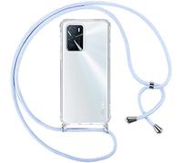 Pnakqil Cover per Oppo A16/A16s/A54s con Cordino, Trasparente Custodia con Laccio Tracolla Cellulare Girocollo Collana Protettiva per Oppo A16/A16s/A54s 6.52", Viola