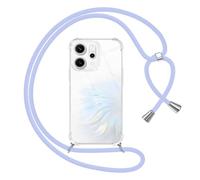 Pnakqil Cover per OPPO Reno 14 F/FS 5G con Cordino, Trasparente Custodia con Laccio Tracolla Cellulare Girocollo Collana Protettiva per OPPO Reno 14 F 6.57", Viola